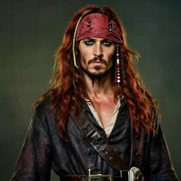portrait painting of a 3 0 years old rugged masculine muscular male seductive easygoing pirate long long hair soft hair flowing hair crimson hair upper body only chest hair long coat elegant rugged handsome unreal render cinematic lighting art 1 9 2 0 period drama by bussiere rutkowski andreas rocha
