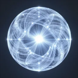 glowing chaotic Lorenz attractor graph, spherical, symmetrical, time-lapse photography of a strange attractor spherical LED pendulum system