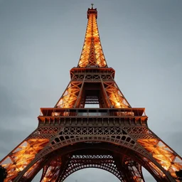 eiffel tower on fire