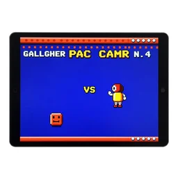 screenshot of the first gallagher versus pac - man video game - n 4