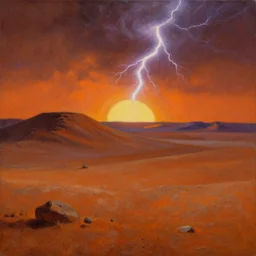 beautiful view on hills on mars, sunset, beautiful lightning by hr giger, oil on canvas