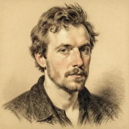 a drawing of a man, by dean cornwall