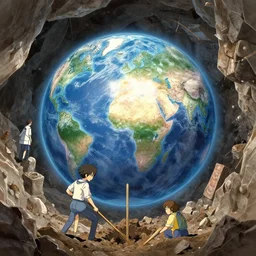 digging to the centre of the earth, in marble incrusted of legends official fanart behance hd by jesper ejsing, by rhads, makoto shinkai and lois van baarle, ilya kuvshinov, rossdraws global illumination
