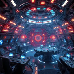 a galactic control room, art by emmanuel shiu