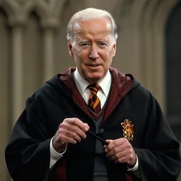 Film still of Joe Biden as Dumbledore in Harry Potter, 4k, hd, film noise