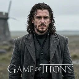 kit harington as a homeless man in game of thrones, promotional image, tv still frame