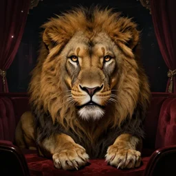a lion inside a night club, hyperdetailed, in the style of artgerm, deviantart, figurative art, deviantart, ilya kuvshinov, lovecraftian