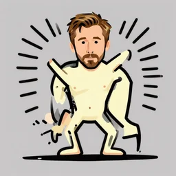 keith haring illustration of ryan gosling