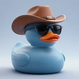 cowboy rubber duck dressed in a cowboy hat and sunglasses, studio photography, higly detailed, studio lighting, clear photo, professional, award - winning cowboy rubber duck, octane render, cinematic, smooth photo, pinhole photo, cinematic shot, cool rubber duck, cool, the coolest cowboy rubber duck