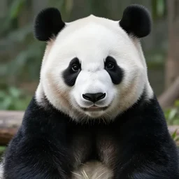 panda bear without fur! close up, cinematic, professional photography, central focus