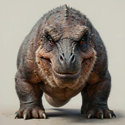 hyperrealistic hyperdetailed painted portrait of a wrinkly hyperhairy trumposaurus, 8 k, painting, somewhat symmetrical