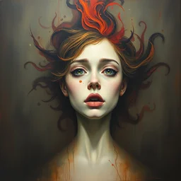 my third eye won't open, angst, minimalist painting by dave dorman and daniel docciu