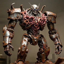 movie still of flayed god 3 0 0 0 machine battle chaos, intricately macerated by age, sentient, dethroned goliath machine, blood turbines, hydrocracking battles, rusted, macerated, eviscerated by fimbria wires, bicornate fungal pit embedded, by alberto bontempi, alex ross, shigeru komatsuzaki, wayne