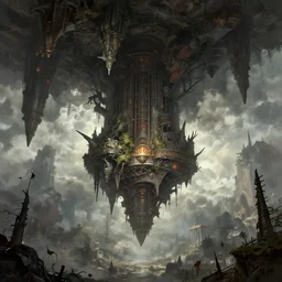 A highly detailed 4K fantasy matte painting of the upside down, zdzislaw beksinski, ArtStation, CGSociety, Unreal Engine
