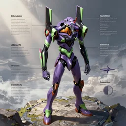isometric concept gundam macross evangelion, detailed hatching, diagram specifications notations, by alex pardee, 3 d cg, octane rendered, futuristic, 2 k aesthetic, 4 k, highly saturated colors