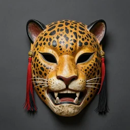 a mask of a shaman and a jaguar