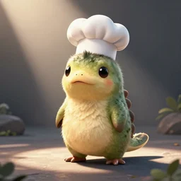 cute platypus with a chef's hat, logo style