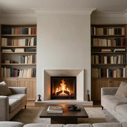 knome living room interior with a blazing fireplace and lots of books. muted colors. by Jean-Baptiste Monge, Jean-Baptiste Monge, Jean-Baptiste Monge, Jean-Baptiste Monge, Jean-Baptiste Monge, Jean-Baptiste Monge Jean-Baptiste Monge Jean-Baptiste Monge Jean-Baptiste Monge Jean-Baptiste Monge Jean-Baptiste Monge Jean-Baptiste Monge, Monge Jean-Baptiste Monge ,
