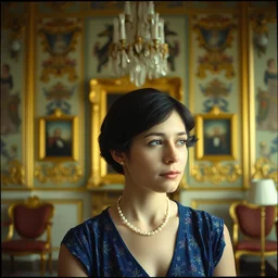 kodak portra 4 0 0, 1 9 3 0 s portrait inside the royal house by saul leiter, insanely detailed, insanely intricate, depth of field, blueberry