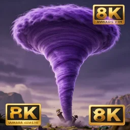 a beautiful photograph of a purple tornado, hdr, 8 k, high quality, sharp focus, artstation, highly detailed, award - winning