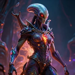 photorealistic alien deity. hyperdetailed photorealism, 1 0 8 megapixels, amazing depth, glowing rich colors, powerful imagery, psychedelic overtones, 3 d finalrender, 3 d shading, cinematic lighting, artstation concept art