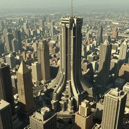 a sci fi highly detailed city scape in the style of syd mead