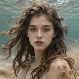 character art of a goddess of plants as windy dusty underwater angelic young female | | seductive - fine - face, pretty face, key visual, realistic shaded perfect face, fine details by artgerm, wlop, tom bagshaw, james jean, andrei riabovitchev, marc simonetti, trending on artstation