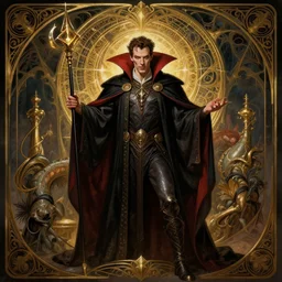 benedict cumberbatch as dracula, intricate, d & d, wizard, powerful, fantasy, art nouveau, baroque style, digital painting, trending on artstation, sharp focus, wide shot, illustration, monstrous, global illumination, ray tracing, art by artgerm and greg rutkowski and ruan jia