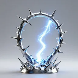 3 d photographic render of a chrome neotribal thorns and thunders sculpture, raytracing, hyper realistic, volumetric lightning, 8 k, by zhelong xu and ouchh studio