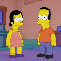 last of us with a simpsons episode, in the style of simpsons