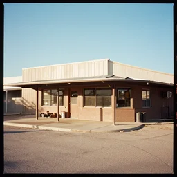 a photo a hassleblad photo of marfa texas on kodak portra film 400