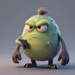 an incredibly annoying creature pestering someone else, concept art, trending on artstation 3 d.