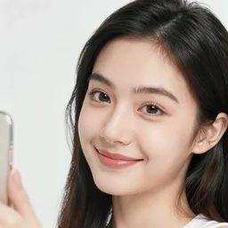 a smiling girl taking a zoomed out selfie, hyper realistic photography, highly detailed, sharp focus, good vibes, realistic, highly detailed attribute, award winning, art by portrait realistic illustrators