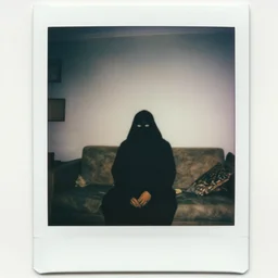 polaroid photo of hantu in living room interior - n 9