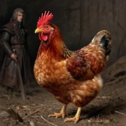 chicken in the nights watch | | realistic shaded, fine details, realistic shaded lighting painting by greg rutkowski, diego gisbert llorens, magali villeneuve, artgerm, jeremy lipkin, michael garmash, rob rey