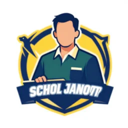 school janitor vector logo, professional sports style, flat colours, bright colours, SVG, professional, sharp edges