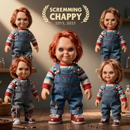 infographic illustration of how to cook screaming chucky dolls