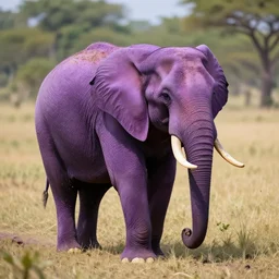 a pruple elephant