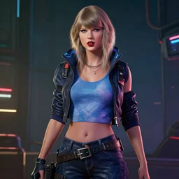 Taylor Swift in cyberpunk 2077