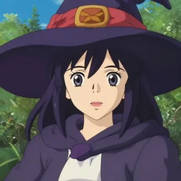 portrait of a beautiful young witch, [ [ [ anime by yoshitoshi abe, serial experiments lain, haibane renmei, texhnolyze ] ] ] studio ghibli, makoto shinkai, crisp and sharp, clear cute face, cel shaded