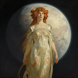 univers in background, planet of doom, muted colours, alphonse mucha, greg rutkowski, trending on artstation, artgerm, breathtaking, sharp focus, smooth, mark arian, award winning, highly detailed 4 k art