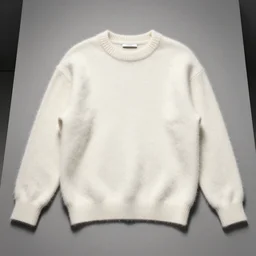 realistic museum photo of a white fluffy sweater object, straight laying on a wooden desk 1 9 9 0, life magazine reportage photo, natural colors