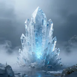 crystal ice architecture soul, ethereal, foggy, unreal engine, octane, hdr, volumetric lighting, 4 k, 8 k, uhd w - 9 6 0 h - 9 6 0