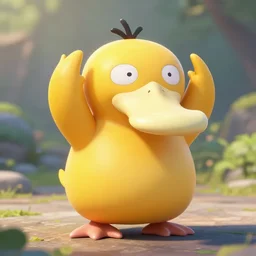 psyduck hyperrealistic