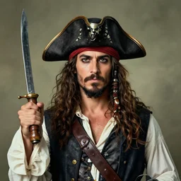 pirate captain portrait by juan gimenez