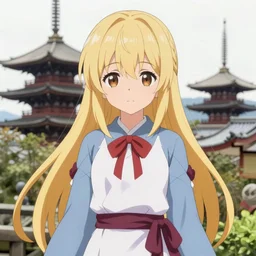 pixiv artwork portrait of marisa kirisame from touhou project, marisa kirisame touhou artwork by greg rutkowski key art kyoto animation 4 k 8 k ultrahd trending award winning black hat broom blonde hair finely detailed yellow eyes maid dress