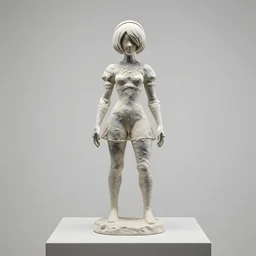 a surreal contemporary ceramic sculpture on a plinth, by victo ngai, by hikari shimoda, by tracie grimwood, in the style of nier automata and astroneer, plain background