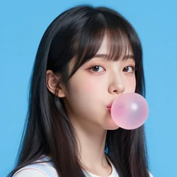 Bella ragazza, bubblegum, visualartzi, korean, and blue image, concept art by Justin Gerard, highly detailed, ultra detailed, ultra realistic, trending on artstation