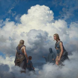 cloud tech utopia, spiritual, tim hildebrandt, wayne barlowe, bruce pennington, donato giancola, trending on artstation, cinematic composition, beautiful lighting, hyper detailed, 8 k, oil on canvas