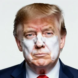donald trump in a beauty mask